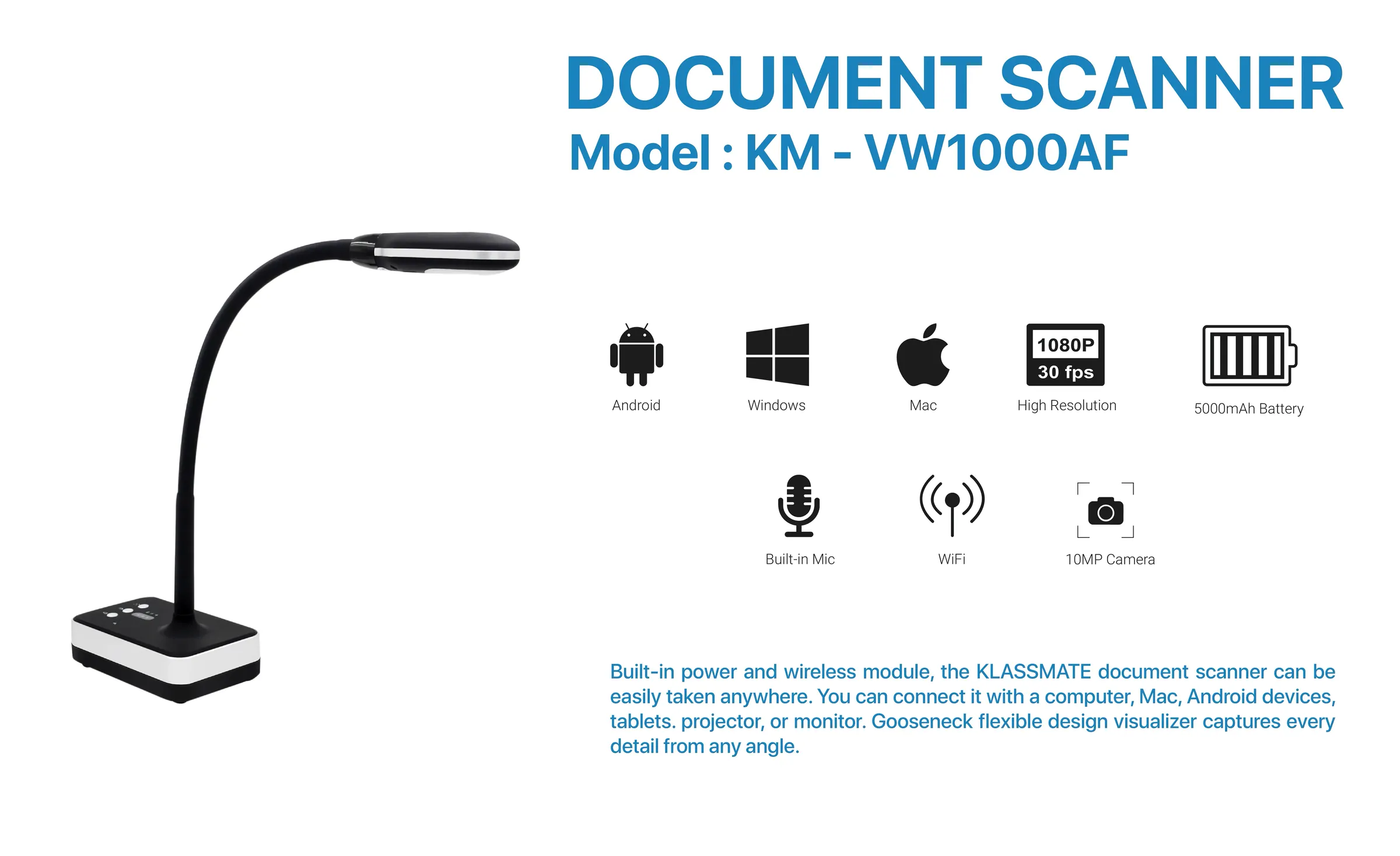 Document Scanner KM-VW1000AF features