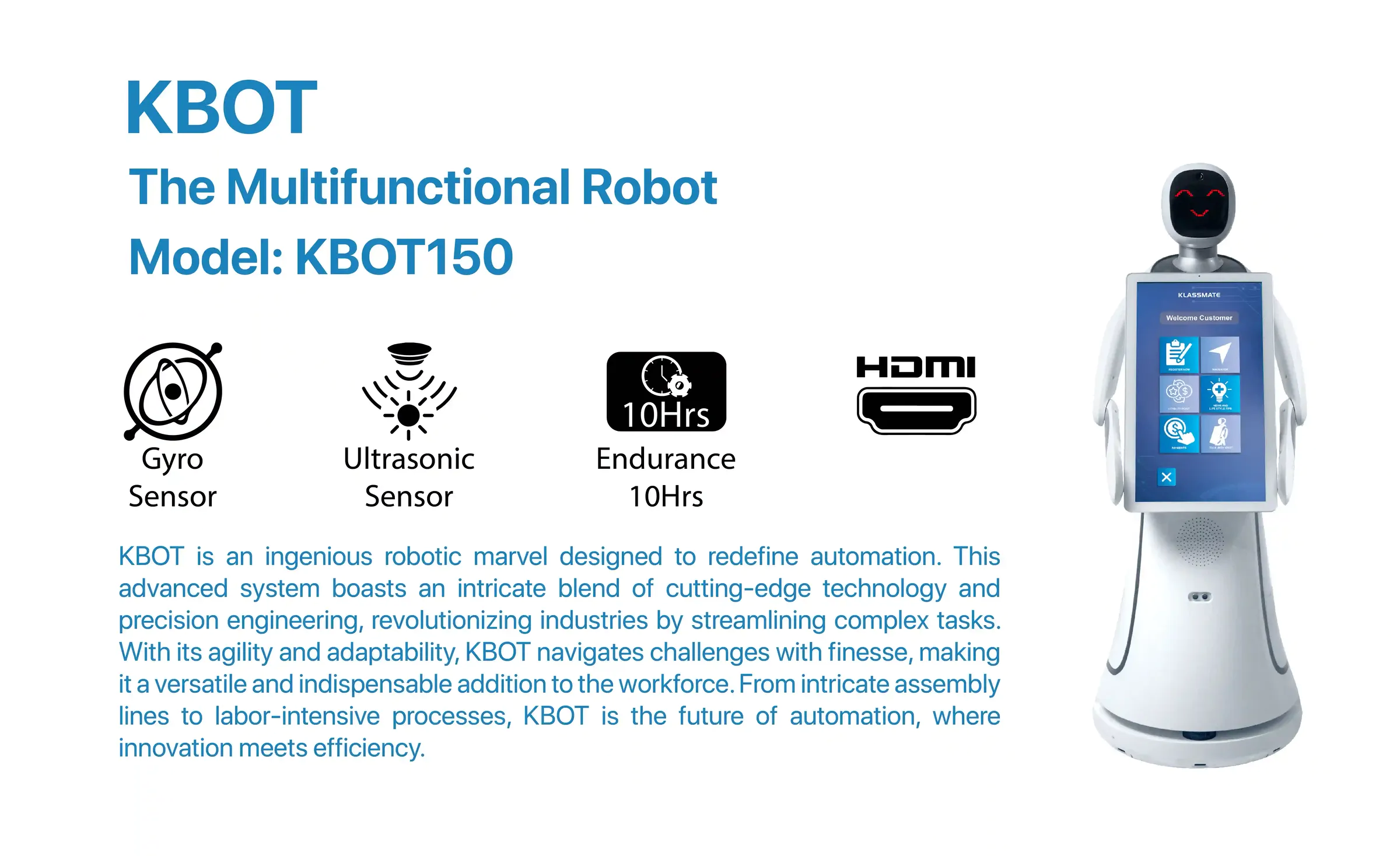KBOT KBOT150 features