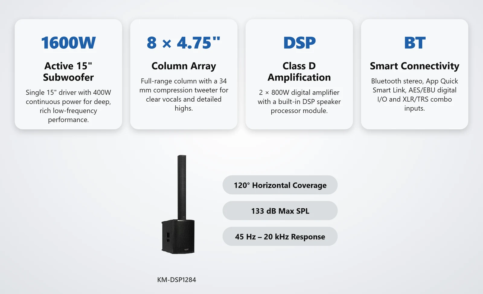 Multifunctional Hall Speaker Set KM-DSP1284 features