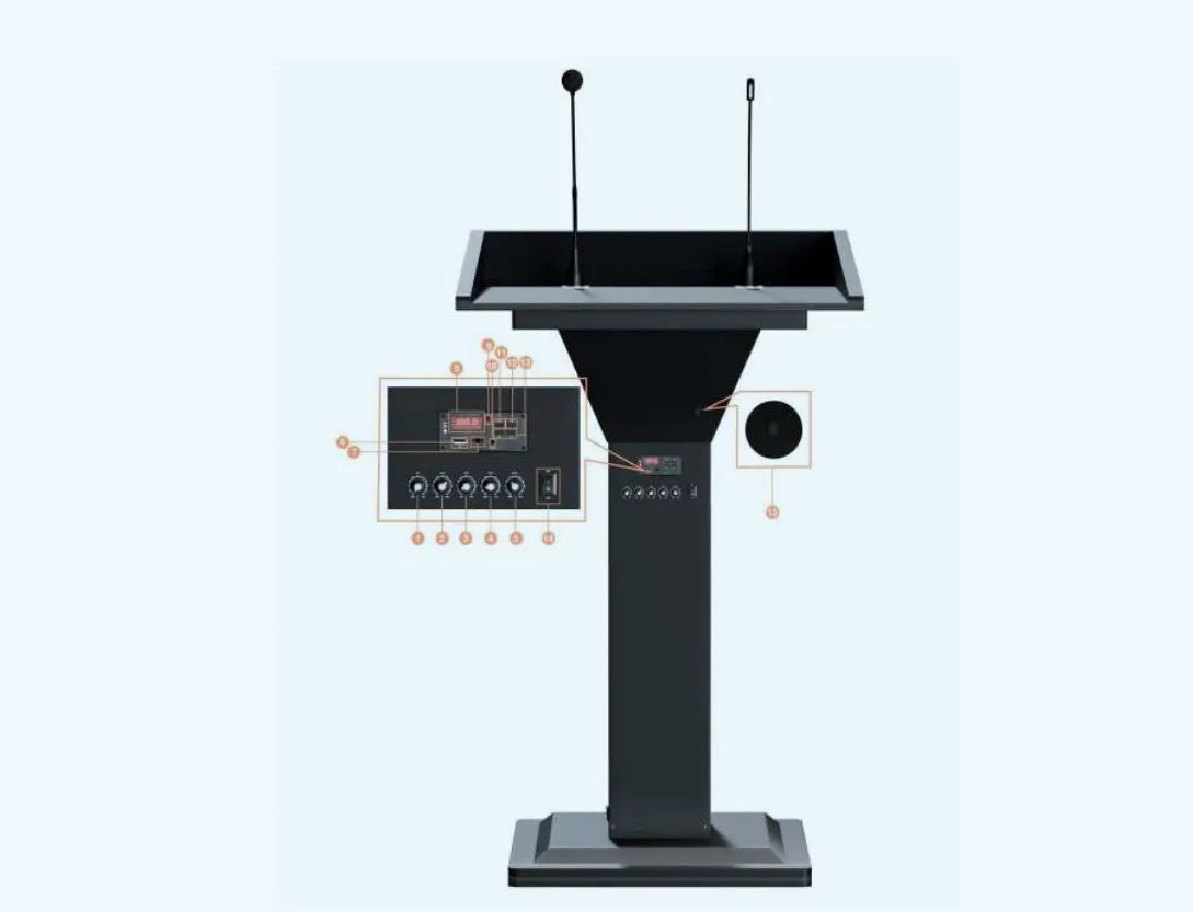 Podium with Two Handheld Wireless Microphones KM-SA1061