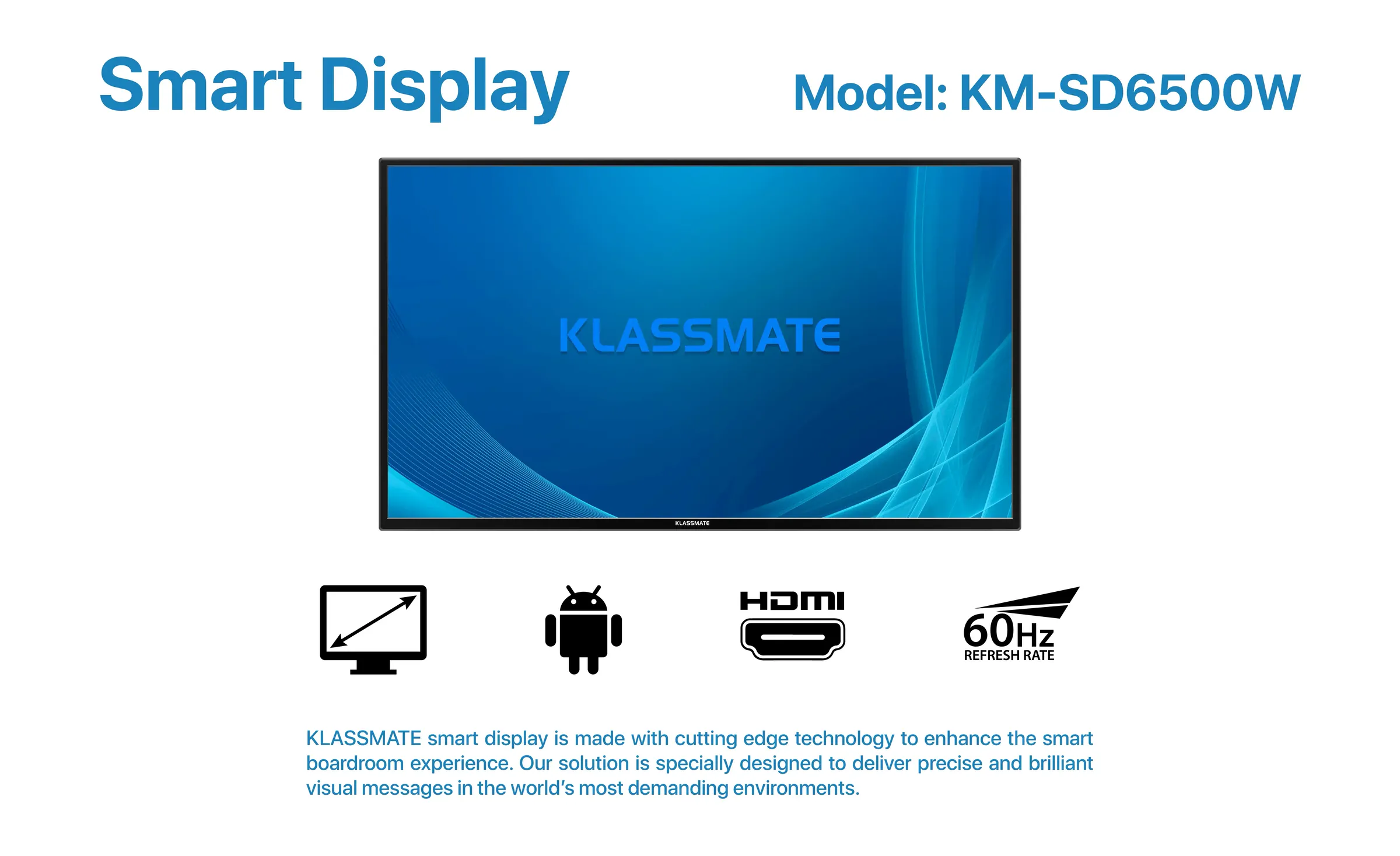 65 Inch Smart Interactive Panels KM-SD6500W features