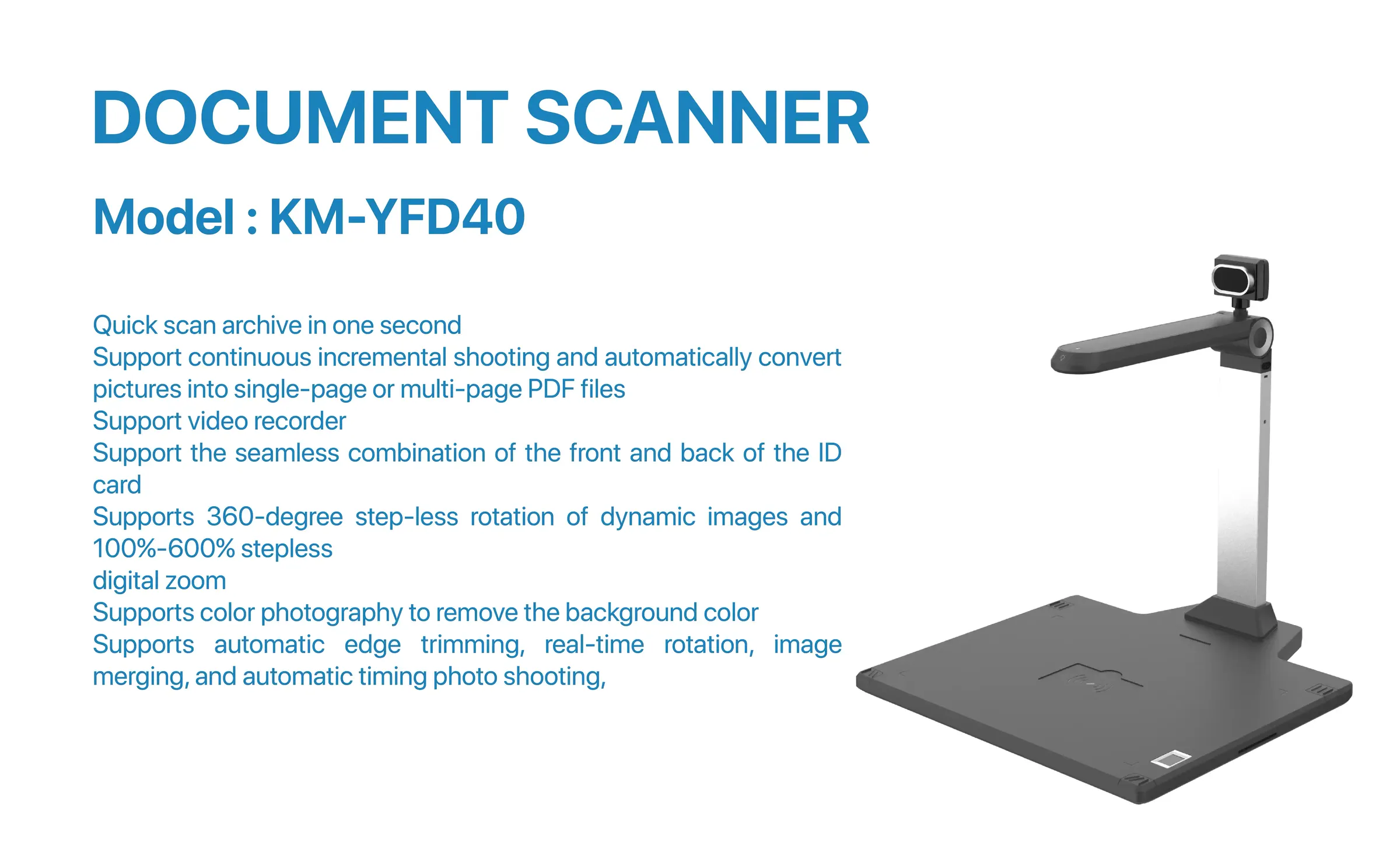 Document Scanner KM-YFD40 features